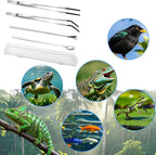 4-Piece Stainless Steel Reptile Feeding Tongs & Spoons Set – Curved/Straight - Image 7