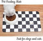Ralxion Checkered Dog Feeding Mat, Absorbent Mats - Image 4