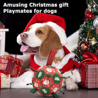 QDAN Christmas Dog Balls with Straps, Soccer Ball - Image 2