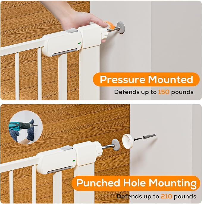 29.5-54.2" Magnetic Baby Gate for Stairs, Baby Safety Essentials, Auto Close - Image 7