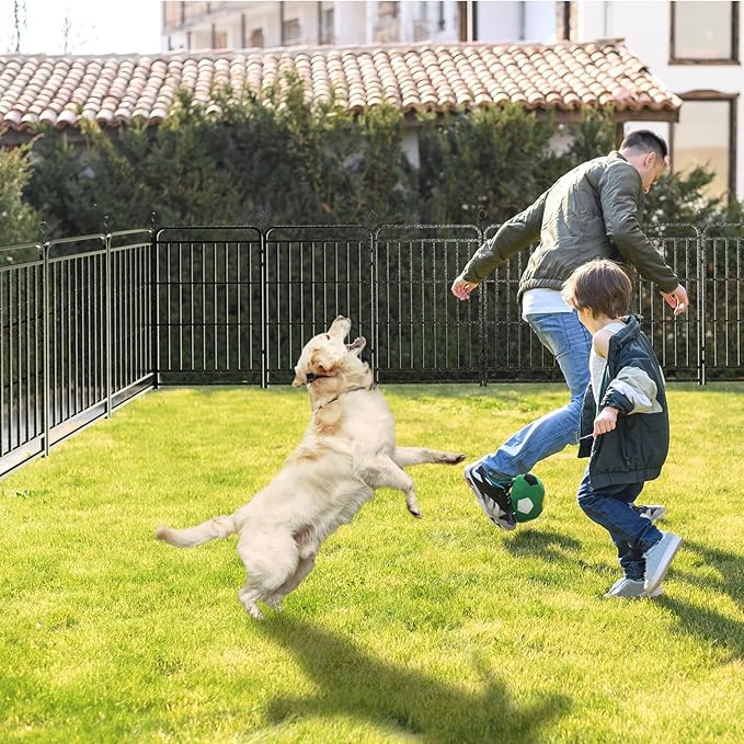 Dog Fence Outdoor 16 Piece Panels 32" Height, Square Steel Pipe - Image 6