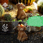 Solar Garden Statue Highland Cow Figurine – Outdoor Decoration - Image 4