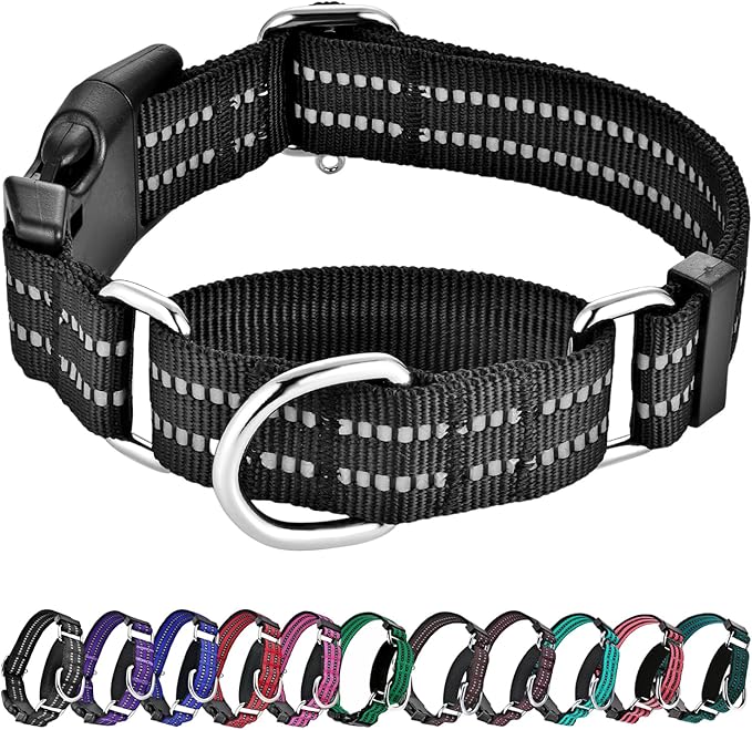 Hikiko Martingale Collar for Dogs Reflective Nylon Puppy Dog Collar by Hikiko