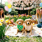 Abbylike 50 Pieces Spring Dog Bandanas Bulk Flower Daisy Sunflower Dog Bandanas - Image 4