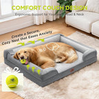 Orthopedic Dog Beds for Large Medium Dogs, Big Waterproof Memory Foam Pet Couch - Image 7