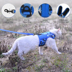 Tactical Cat Harness and Leash for Walking Escape Proof Breathable Mesh Fabric - Image 3