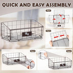 Mimorou 3 Pack Metal Dog Toy Baskets Multi-sized Foldable Dog Toy Bins Box - Image 4