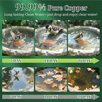 Bird Bath Copper Disk, 99.99% Pure Copper Metal Disc Bird Bath Cleaner - Image 2