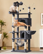 Yaheetech Cat Tree, 67in Large Tower w/ 3 Removable Teaser Sticks, 2 Kitten-Ear by Yaheetech