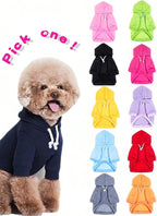 QWINEE Basic Dog Hoodie Sweatshirt Puppy Sweater Warm Cat Costumes Pet Clothes - Image 8