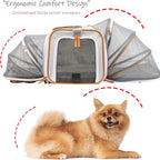 Airline Approved Pet Carrier Backpack Under seat, Soft Unique Dog Purse Travel - Image 3