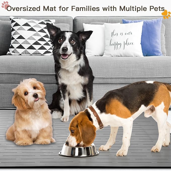 Largest Dog Food Mat, 39.5"x29.5" Silicone Dog and Cat Mat - Image 7