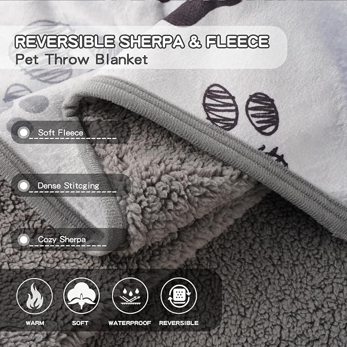 Waterproof Dog Blankets Pet Blanket 50"x60", Soft Fluffy Sofa Car Bed Protector - Image 4