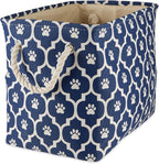 Bone Dry Pet Storage Collection Lattice Paw Print, Nautical Blue, Large by BoneDry