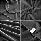 Fleece Throw Blankets Solid Lightweight Warm Soft Cozy Pet-Friendly - Image 4