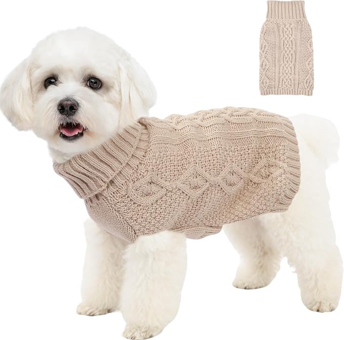 Knitted Dog Sweaters for Small Dogs Warm Small Dog Clothes Winter Sleeveless by Puppishy