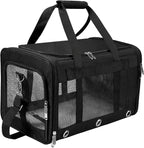 Soft Sided Cat/Dog Carrier, Collapsible Pets Travel Carriers by SWUVVI