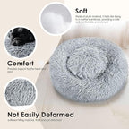28in Large Dog Bed, Medium Size Dog and Cats, Calming Donut Bed - Image 5