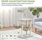Small Cat Tree Tower with Lots of Scratching Posts - Image 6