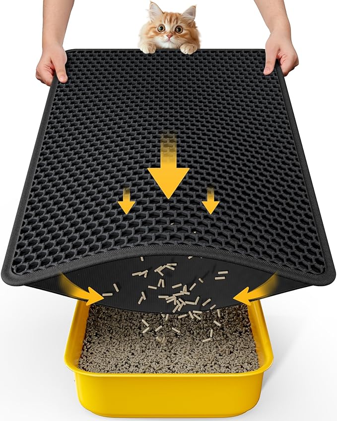 Cat Litter Mat - 23.2'' x 29.1'' Large Litter Trapping Mat, Waterproof by Powools