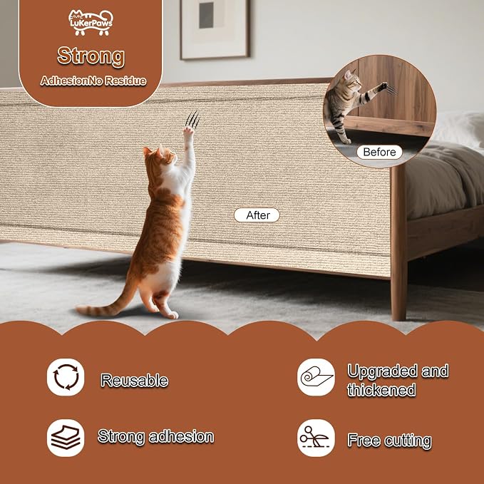 Cat Scratch Mat, Cat Scratch Couch Cats Scratch Furniture Protector - Image 4