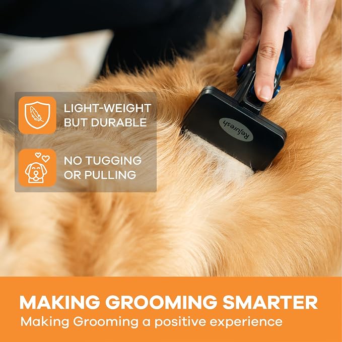 Deshedding Dog Brush for Long Hair – Gentle Deshedding Tool for Dogs & Cats – - Image 6