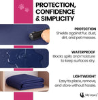 SILLY LEGACY Thin Reversible Waterproof Protective Bed Cover, - Image 5