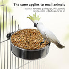 Small+Medium Bird Feeding Dish Cups, Parrot Food Bowl Cage - Image 5