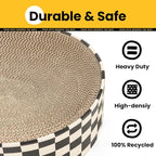 Large Oval Cat Scratcher Bowl, Cardboard Cat Scratching Pad & Lounge Bed - Image 7
