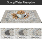 Dog Food Mats for Floors, Absorbent and Quick-Drying Pet Cat Food Mat, - Image 5