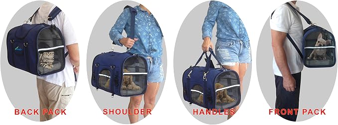6 in 1 Sturdy pet Carrier Backpack & Front/Chest pet Carrier & Shoulder & pet - Image 3