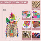 KATUMO Bird Toys, Parrot Grass Basket and Shredding Foraging - Image 2