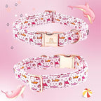 Lionheart glory Dog Collar Shark Print Dog Bow Collar Pink Dog Collar Male or - Image 5