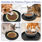 BNOSDM 2 PCS Dog Feeding Mat Black Silicone Pet Food Mats Waterproof - Image 8