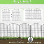 Decorative Garden Fence 40in x 30in, 10 Pack No Dig Fence Animal Barrier - Image 4