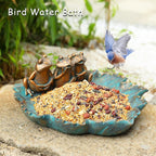 MUMTOP Bird Baths for Outdoors, Antique Outdoor Garden Bird Bath Resin Birdbath - Image 3