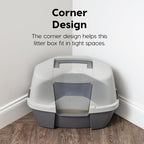 IRIS USA Corner Cat Litter Box Enclosure - Image 3