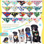 100 Pcs Hawaiian Dog Bandanas Bulk Pet Bibs Colorful Triangle Scarf Pet Bandanas - Image 3