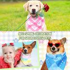 100 Pcs Spring Dog Bandanas Bulk Pet Bibs Colorful Triangle Scarf Pet Bandanas - Image 6