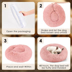 28in Large Dog Bed, Medium Size Dog and Cats, Calming Donut Bed - Image 6