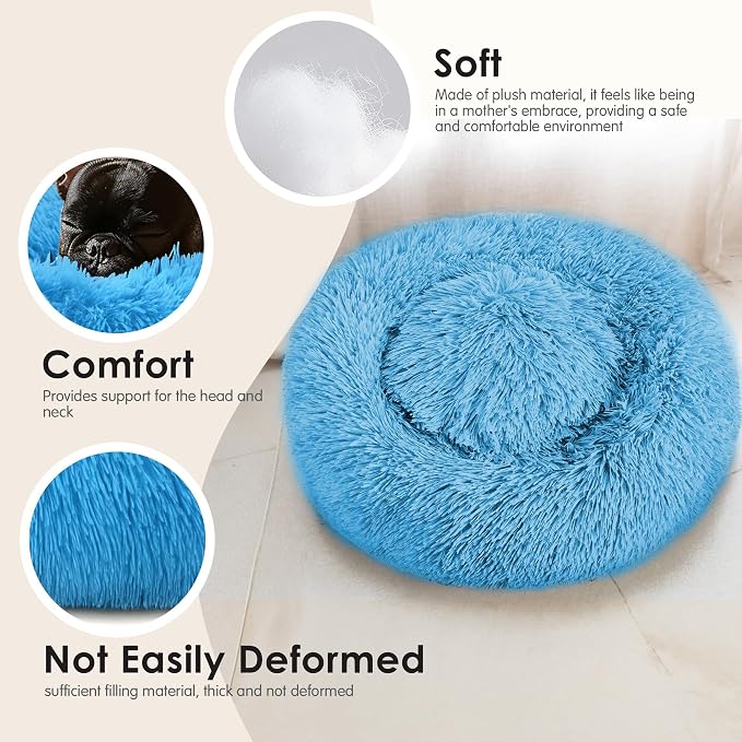 Extra Large Dog Beds, 36 Inch Human Dog Anxiety Relief Comfort Bed, - Image 4