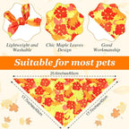 Abbylike 50 Pcs Fall Thanksgiving Dog Maple Leaves Bandanas Bulk Bandanas - Image 3