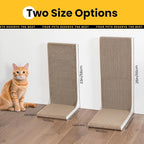 Cardboard Cat Scratcher, 26 Inch L Shape Scratch Pad Wall Mounted, Vertical - Image 2