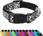 Reflective Dog Collar, Adjustable Soft Neoprene Padded Nylon Pet Collars by PWOD
