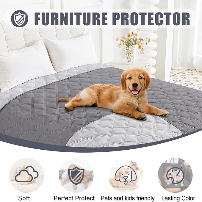 Smiry Waterproof Dog Bed Cover Blanket 68x82, Soft Reversible Pet Blanket - Image 8