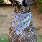 Disney Pet Bandana Mickey Mouse Ears Icon Scattered White Slip On Collar - Image 4