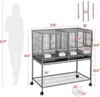 Yaheetech Stackable Divided Breeder Breeding Parakeet Bird Cage - Image 2