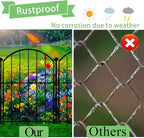Decorative Garden Fence 17inx13in, 26 Pack Rustproof Metal No Dig Fence Animal - Image 4