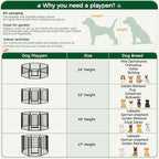 Yaheetech Dog Playpen Outdoor, 40 inch 12 Panels Dog Pen Indoor Heavy Duty - Image 7