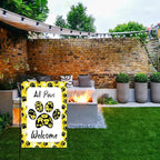 ALL Paws Welcome Garden Flag, Welcome to Cute Dog House Vertical Double Sided - Image 4